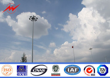 China 50m painting high mast pole sports center lighting with lifting system supplier