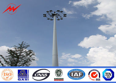 China Power Plants Lighting Conical 36m Square Light High Mast Pole With Auto Racing System supplier