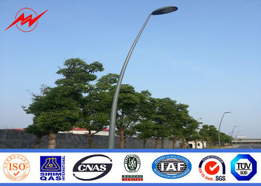 China 7m double arm hot dip galvanized steel pole for street lighting supplier