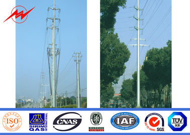 China Outdoor Polygonal Q345 Material 30FT Electric Power Pole 1 Section supplier