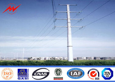 China Electricity pole steel electric power poles Steel Utility Pole with cross arms supplier