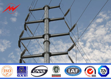 China Powder coating 69kv Q345 Steel Utility Pole for electrical power line supplier