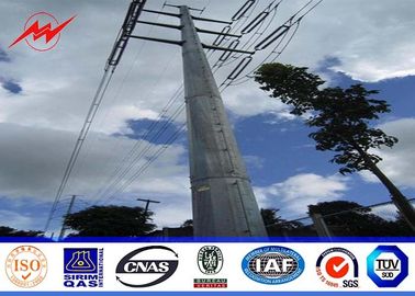 China 18M 12.5KN 4mm thickness Steel Utility Pole for overhead transmission line with substational character supplier