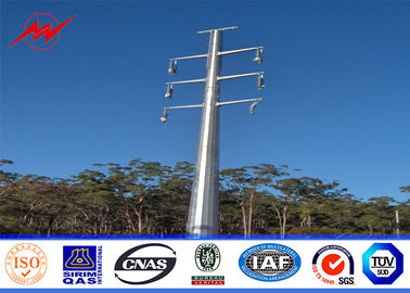 China 20M 16KN 4mm thikcness Steel Utility Pole for electrical power line with white powder coating supplier