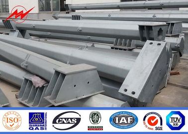 China Anti - Ultraviolet 45FT Distribution Galvanized Steel Pole With Cross Arm supplier
