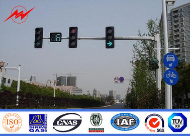 China Custom Roadway 3m / 4m / 6m Galvanized Highway Light Pole 20 Years Warranty supplier
