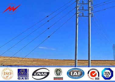 China 12m 800Dan Galvanised Steel Poles Transmission Line Poles With Stepped Bolt supplier