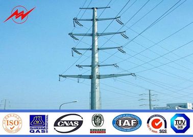 China 132 Kv Utility Pole Hot Dip Galvanized Steel Poles 3mm Thickness supplier