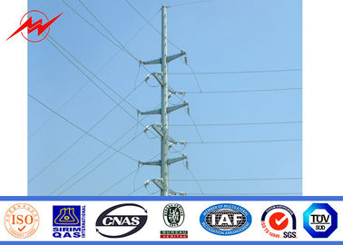 China 18m Outdoor Galvanizatiom Electric Power Pole 10kv To 220kv Power Capacity supplier