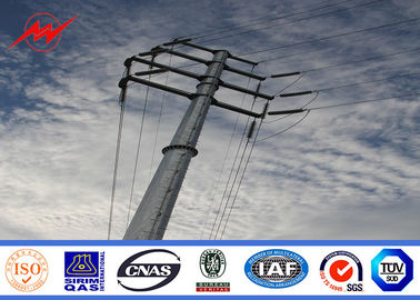 China 3mm Thickness Overhead Line Steel Power Poles 35FT Transmission Line Poles supplier