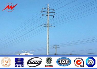 China Galvanized Steel Poles 12m Utility Power Poles For Power Distribution Equipment supplier