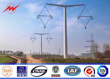 China Conical 12.2m 1280kg Load Steel Utility Pole For Power 65kv Distribution supplier