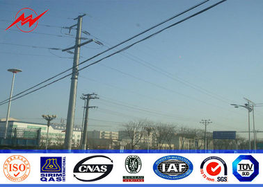 China Round HDG 10m 5KN Steel Electrical Utility Poles For Overhead Transmission Line supplier