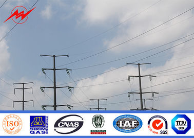 China 69 kv 75 FT Galvanized Steel Transmission Poles Electrical Power Pole 1mm - 30mm supplier