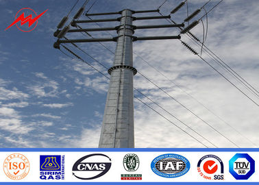 China Round Tapered Electrical Transmission Line Poles For Overhead Line Project supplier