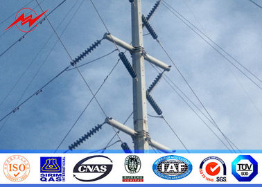 China 132kv Octagonal  Electrical Galvanized Steel Telescopic Pole AWS D1.1 For Power Line Project supplier
