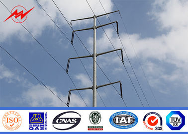 China 400 KV Steel Utility Galvanized Steel Poles With Shock Resistance Power Line supplier