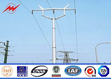 China ASTM A123 Galvanized Standard Steel Power Pole Distribution 69 KV Power Line Pole supplier