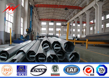 China Shockproof Galvanised Steel Transmission Poles / Straight Pole Tolerance +/-2% supplier