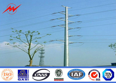 China ISO Electrical Power Pole Powerful Transmission Line GR65 Galvanized Steel Poles supplier