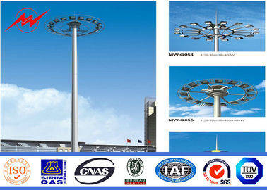 China 15 - 30 M Q345 Steel Tubular Pole Stadium High Mast Lighting Pole With 16 Lights supplier
