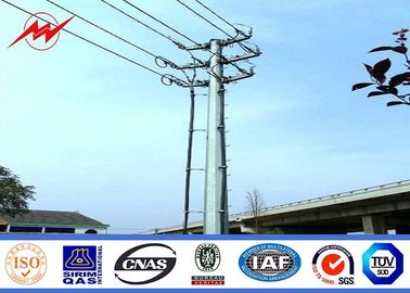 China 138 KV Anti Corrosion Conical Steel Utility Pole With 30000m Aluminum Conductor supplier