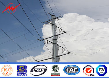 China Galvanization Single Circuit Steel Power Pole Utility Transmission Line Poles supplier