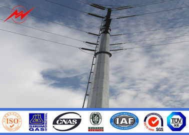 China Galvanization Surface Steel Power Poles For 69kv Transmission Line Project supplier