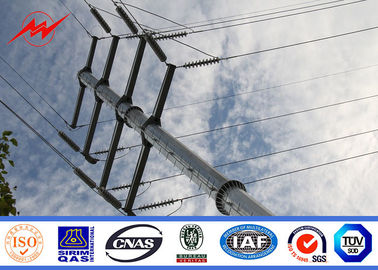 China 33kv 9m 10m 11m Octagonal Pole With Cross Arm Accessories supplier