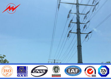 China 33kv Power Transmission Poles + / -2% Tolerance Transmission Line Steel Pole Tower supplier