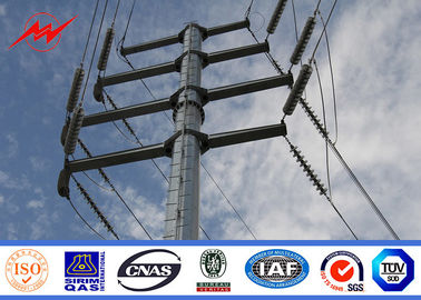 China 25ft - 90ft Galvanized Steel Utility Power Poles 1280kg Load For Power Distribution supplier