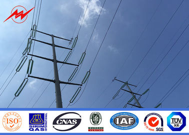 China 43m Round Tapered Electrical Power Pole For Overhead Line custom color supplier
