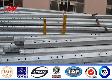 China 11.9m Height Spray Paint Galvanized Steel Poles For Transmission Equipment supplier