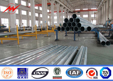 China ISO 9001 Steel Metal Power Pole For 10M 33kv Transmission Line supplier