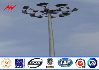 China 40m Steel Polygonal High Mast Flood Light Poles With 1000W LED  Light And Rasing System supplier