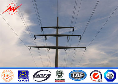 China Polygonal 70FT 69kv Metal Steel Utility Poles Galvanized Structure Surface Treatment ASTM A123 Standard supplier