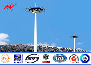 China 40M Outdoor Hot Dip Galvanized High Mast Tower With Rasing system for Stadium Lighting supplier