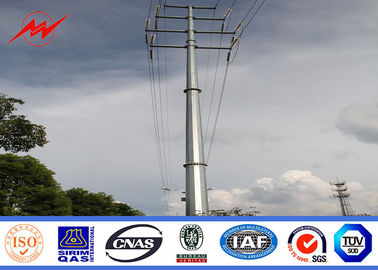 China 15m 1250Dan Bitumen Electrical Power Pole For Transmission Line Project supplier