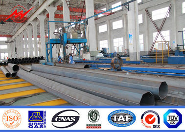 China 25ft -100ft Low Valtage Philippines Steel Transmission Pole With Angle Arms supplier