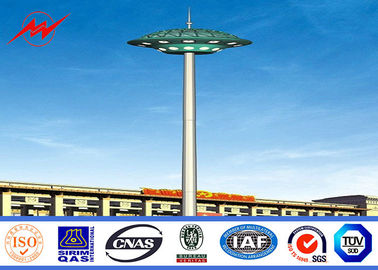 China GR50 Steel 12 Sides Stadium Light High Mast Tower 10nos  200W HPS Lights With Rasing Sytem Maintanence supplier