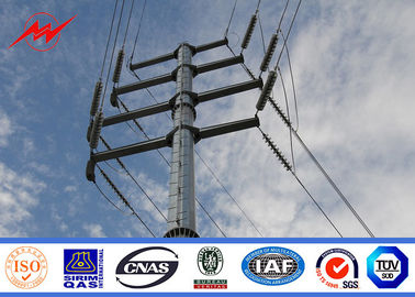 China Hot Dip Galvanized Polygonal Utility Power Poles For Distribution Line supplier