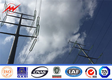 China Octagonal Round Power Transmission Poles Electrical Galvanized Steel Electric Pole supplier