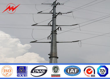 China Round / Octagonal 69kv Q345 Galvanized Steel Pole Electrical Distribution Line Pole supplier