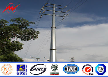 China Electrical Steel Utility Pole / Steel Transmission Poles For Power Distribution Line Project supplier