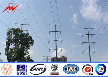 China Conical / Polygonal 110KV Galvanized Steel Poles For Electric Transmission Line supplier