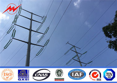 China Concial Steel Utility Pole For Electricity Transmission , Power Distribution Pole 10kv - 550kv supplier