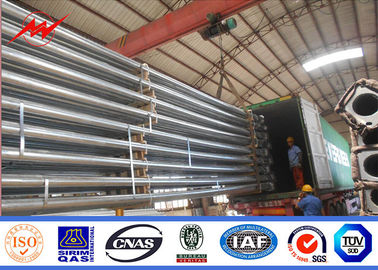 China Q345 Q235 GR65 Steel Power Pole , Electric Steel Unitity Pole Long Serive Lifetime supplier