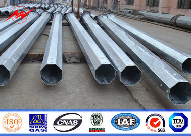 China 20M 20KN Afrian Anchor Bolt Type Steel Transmission Pole With 2.5mm - 30mm Bare Thickness supplier