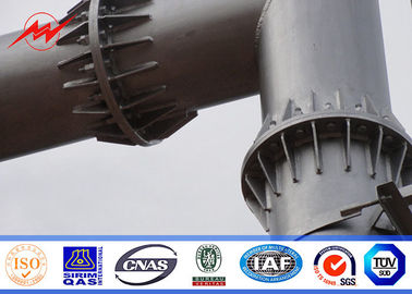 China Galvanization 25M High Mast Tower Flange Tubular Steel Monopole Communication Tower supplier