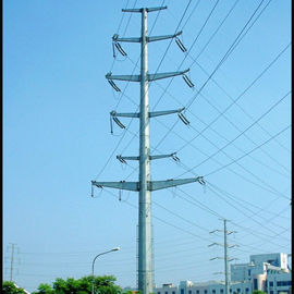 China High Voltage Galvanized Power Transmission Steel Poles For Electric Power Equipment supplier